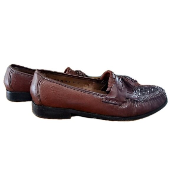 Nunn Bush Men\'s 13 Brown Woven Tassel Slip-On Loafers main image 10